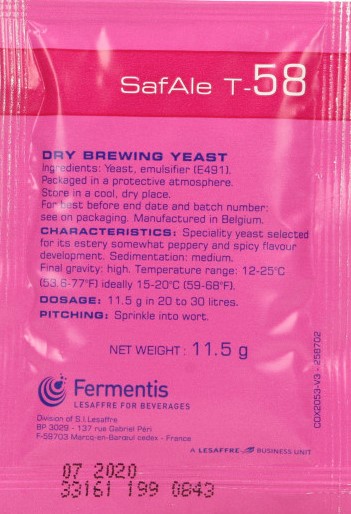 Safale T 58 Ale Yeast Alternative Beverage