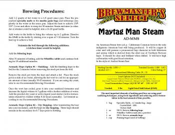 Maytag Man Steam Home Brew Extract Recipe Kit