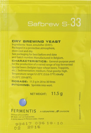 Safale S-33 Ale Yeast | Alternative Beverage