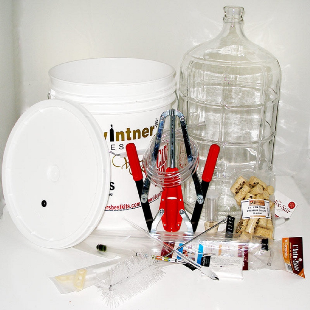 Vintners Best Deluxe Wine Making Equipment Kit With Corker ...