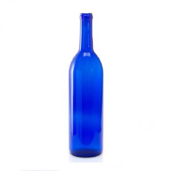 Cobalt Blue Bordeaux Wine Bottles